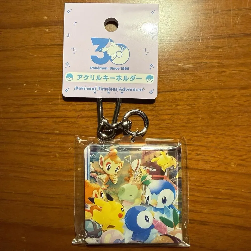 Pokemon 30th Anniversary Acrylic Keychain Timeless Adventure Sinnoh Japan
